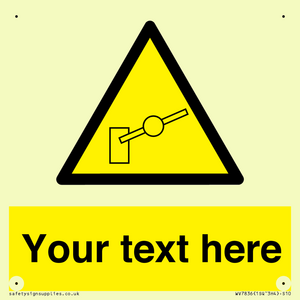 Custom warning barrier